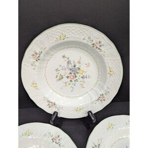 Mikasa Renaissance Antique Rose D4952 Porcelain Rimmed Soup Bowl Set of 3